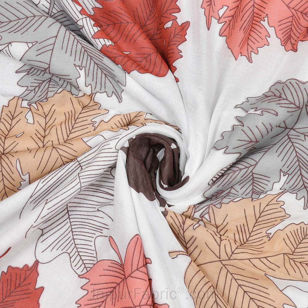Maple Leaf Reddish Dohar Blanket